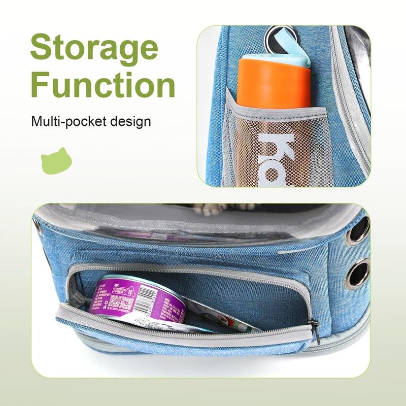 Cawypety Expandable Cat Backpack,Cat Bubble Backpack Carrier for Carrying Cats,