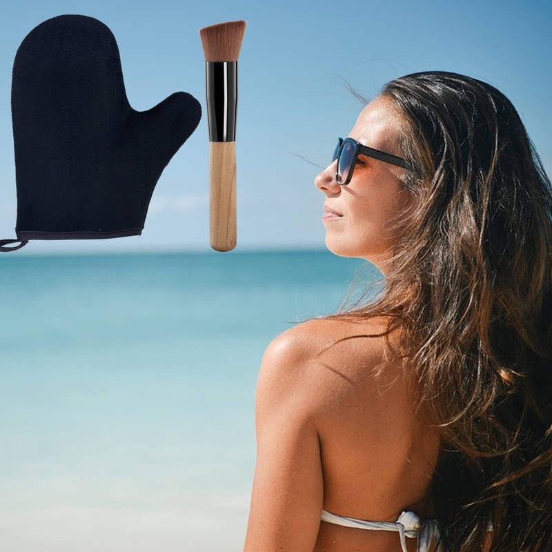 Paquete de 2 cepillos autobronceadores (negro)