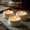 Ashlux Palm Tea Lights Candles 96 Pack, Non-Paraffin Unscented 4H