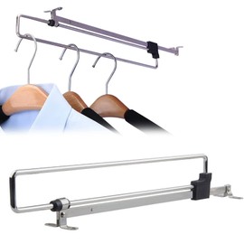 Extendable Clothes Rail, Stainless Steel Wardrobe Rail, Clothes Rail, Adjustable Wardrobe Clothes Rail, Pull Out Hangers, Telescopic Cabinet Tube, 25 cm