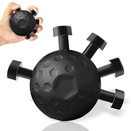 GUBOOM Finger Grip Strengthener, Hand Muscle Trainer, 45 kg Force Hand Trainer, Grip Strengthener Trainer, Finger Grip Strengthener for Musicians, Athletes, Boxers, Hand Massage, Anxiety Relief (Black
