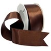 Morex Ribbon Wired Satin Ribbon, 1.5 inch by 10 Yard, Brown, 09609/10-237