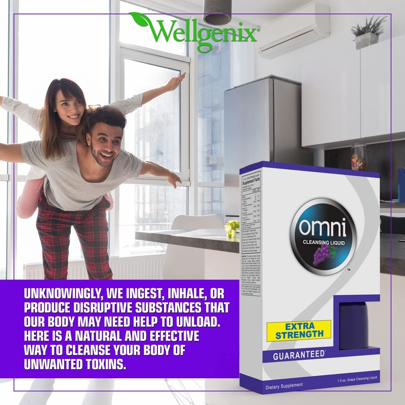 Wellgenix Omni Herbal Cleanse Detox Drink - 1oz Grape Flavor