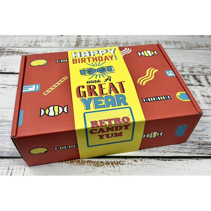 RETRO CANDY YUM ~ 1961 65th Birthday Gift Box Nostalgic
