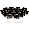 Herda 18 PCS Mini Chalkboard Signs with Easel Stand, Wooden