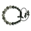 Shamballa Crystal Balls Jewellery Bangle Bracelet, Cord Platted CZ Czech