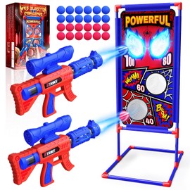 Shooting Toy Set with Hero-Style Target & 2 Cool Air Pump Launcher,Indoor Outdoor Kids Toy,Action Shooting Games,Boys Toys Age 3 4 5 6 7 8 9 10 11 12, Holiday Presents for Boy
