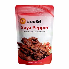 Kombei Suya Seasoning - 7oz (Suya Pepper, Suya Spice, Yaji, Premium African Seasoning for Grilling and Cooking) (Hot)
