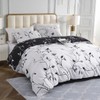 Lekesky Reversible Duvet Cover Queen Size, White Black Tree Branch