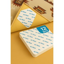 WIETRE Non-Slip Pads for Carpets - Set of 12 Carpet Stoppers | Non-Slip, Washable, Reusable | Residue-Free, Cut to Size | Carpet Non-Slip Underlay for Smooth Floors