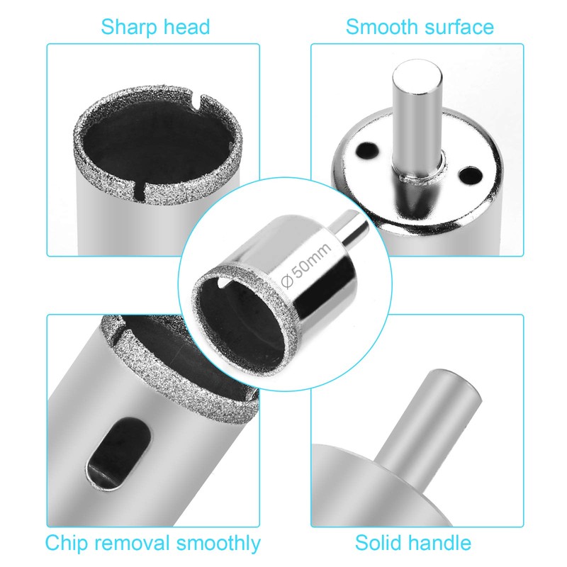 15 Pcs Diamond Drill Bits for Ceramic, Diamond Hole Saw