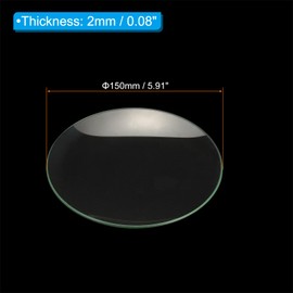 PATIKIL 150mm Diameter Watch Glass, 2 Pack Beaker Cover Smooth Edges Chamfered Arc for Laboratory, Transparent