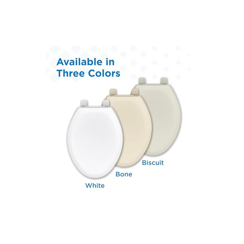 Gerber Elongated Toilet Seat with Cover, Soft Close, No Slam,