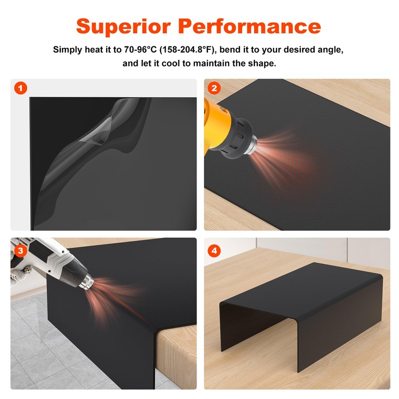 ABS Plastic Sheet 1/16 Inch Thick Black Plastic Sheet 16"x