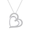 Fifth and Fine 1/2 CTW Natural Diamond Heart Pendant Necklace