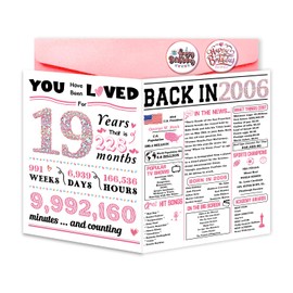 ATTLVV 19th Birthday Card, Funny 19th Birthday Decorations for Girls,Happy 19 Year Old Bday Gifts for Women,19th Birthday Cards for Best Friends