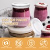 Hoolerry 10 Pcs Yogurt Jar Lids Set 2.64 Inch Clear