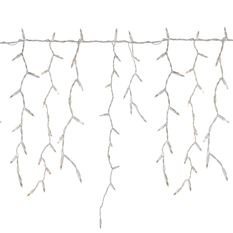 Northlight 300 Count Clear Mini Icicle Christmas Lights - White