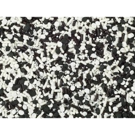 DecoPac Graduation Fusion Mix Candy Sprinkles, 26oz, Fancy Sprinkles in Handheld Container, Edible Black And White Sprinkles For Celebration Cakes, Cupcakes, Cookies and Donuts