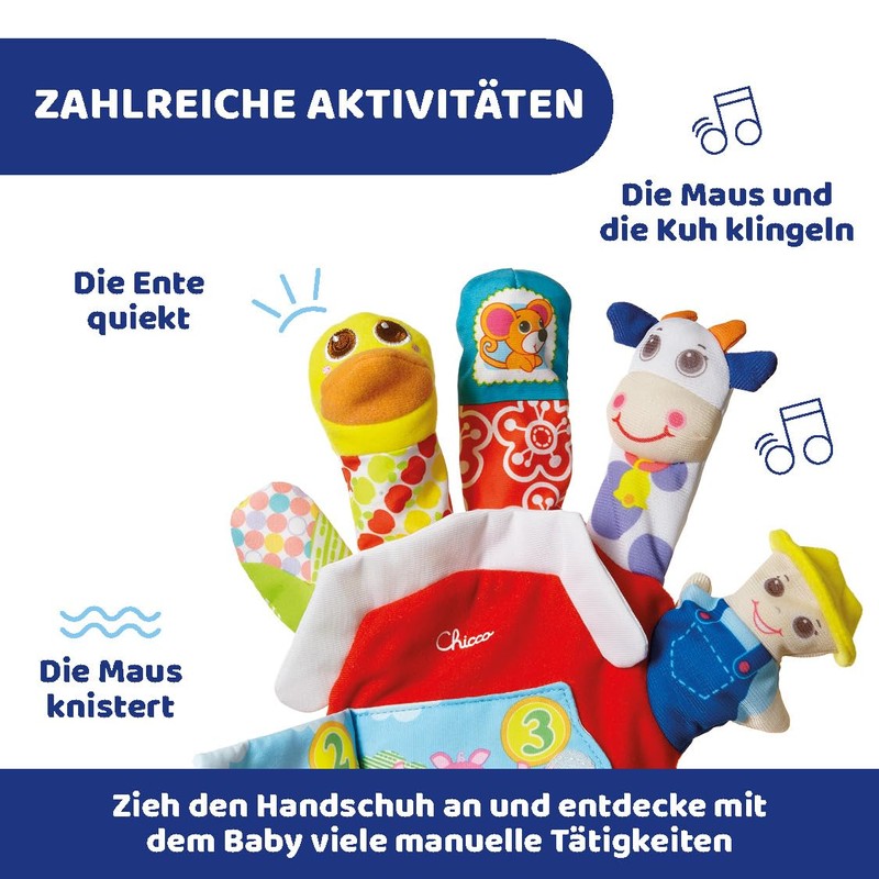 Chicco 7651 – Game Farm Animals Glove