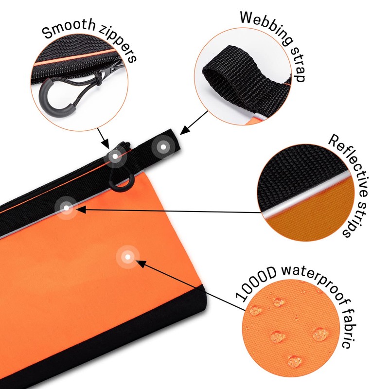 WISEPRO 4 Pack Zipper Tool Pouch, Heavy Duty Small Tool