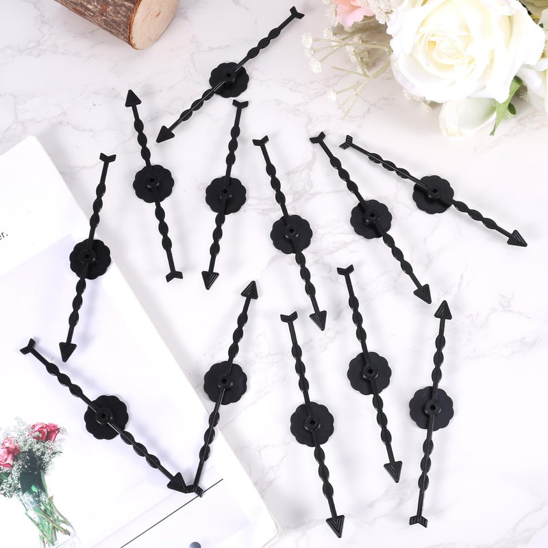 Pack of 12 Game Spinners, 13 cm Black Plastic Spinner