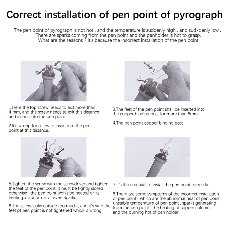 Woodburner Machine Adjustable Temperature Professional Burning Pyrography Set Art SuppliesUK