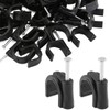 Rierdge 100 Pieces Half Clamps J-Hook with Nail, 1/2 &