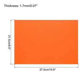 sourcing map EVA Foam Sheets Orange 10.8 Inch x 8.5 Inch 1.7mm Thick Crafts Foam EVA Sheets for Costumes, Arts and Crafts Projects Pack of 20