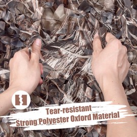 iunio Camo Netting Camouflage Netting, Camo Net Bulk Roll Camouflage Mesh Nets for Hunting Blind Deer Stand Military Party Decorations Sunshade Shooting (Dry Grass Camo, 4.9ft*16.4ft/1.5m*5m)