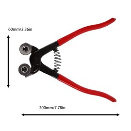 Mosaic Pliers, Glass Tongs, Carbide Tile Tongs, Ceramic Tile Cutting Pliers, for Ceramics, Various Other Materials, Polished Glass Tiles (Red)
