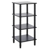 SAFAVIEH Home Collection Dilyn Matte Black 4-Tier Shelving Unit Etagere