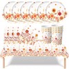 YESAH 53 Pcs Sunflower Party Tableware Set for 16 Guests,