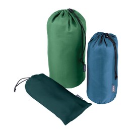 Coghlan 's Ditty Bags - Water Resistant Abrasion Resistant Multi Purpose Camping Gear Storage Bag Set - 3 Sizes: Small (1.5L), Medium (2.5L), Large (4L) with Drawstring Closures for, Evening Green