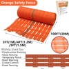 4'x100' Safety Fence with Reflective Strips, Orange Construction Barrier Fence