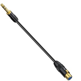 Shuigu XLR to 6.35mm 1/4 inch Cable, 3 Pin XLR Female to 6.35mm(1/4") TS Mono Jack Lead Unbalanced Guitar Cable Microphone Audio Cable Adapter for Speaker Mic Guitar Mixer AMP (1 Meter)