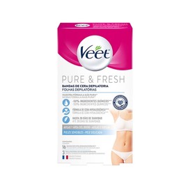 Bandas Depilatorias Veet area Hipoalergénico Piel sensible 16 Bandas