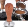 Stainless Steel Manual Coffee Powder Flat Tamper with Wood Handle