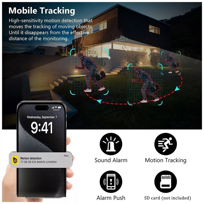 Boykeep 4PCS Wireless 5G WiFi Security Camera 2K Smart Indoor