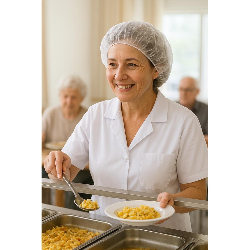 CocoAtlas Disposable Bouffant Caps, 21 inch Hair Nets, 100 Pack,