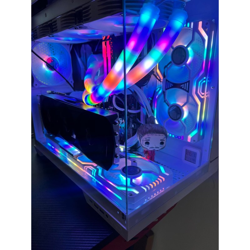AsiaHorse 360mm Ventilador para PC, 58 Leds Ventilador RGB Ventilador
