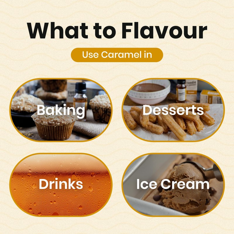 Foodie Flavours Natural Caramel Flavouring, High Strength - 15ml