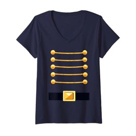 Womens Nutcracker Prince Costume Merry Christmas Eve Xmas Party Tee V-Neck T-Shirt