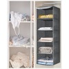 SONGMICS Hanging Wardrobe Storage Organiser, Shelves, Clothes Organiser, Space-Saving and