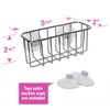 Jolitee Silver Stainless Steel Suction Cup Sink Caddy for Sponges
