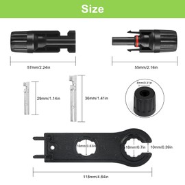 LEPITERY MC4 Solar Connectors 30 Pairs/60pcs Solar Panel Cable Connectors Waterproof IP67 1000V 30A Male/Female Connector with 2 Pack Wrenches