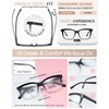 MARE AZZURO Large Reading Glasses 2.00+ Women Stylish Readers 100