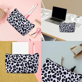 Leopard Print Makeup Organiser Bag for Women Girls Makeup Cosmetic Pouch for Handbag Purse Leopard Portable Make Up Bag for Travelling Travel