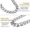 GOLDCHIC JEWELRY Men Women Stainless Steel Bracelet, 19cm Heavy Hip