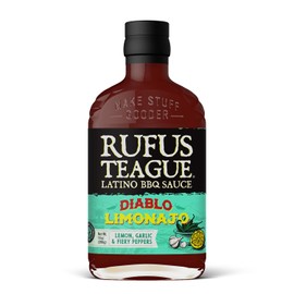 Rufus Teague Diablo Limonajo Gourmet BBQ Sauce with Garlic and Lemon, Barbecue Sauces with Natural Ingredients, Award-Winning Bold Flavor, Gluten-Free, Non-GMO, 14 oz